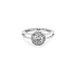 Gold Engagement Ring with Zircones