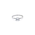 Engagement Ring with White Gold Zircon