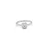 Engagement Ring with White Gold Zircon