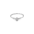 Gold Engagement Ring with Zircon