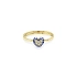 Gold Heart Ring with Colored Stones