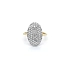 Ladies Ring with Zircones made of Combination Gold