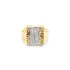 Golden Men's Ring with Zircon