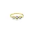 Gold Ring with Zircones made of Combined Gold
