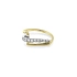 Gold Ring with Zircones made of Combined Gold