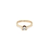 Gold Engagement Ring with Zircon