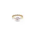 Gold Engagement Ring with Zircon