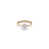 Gold Engagement Ring with Zircon