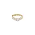 Gold Engagement Ring with Zircon