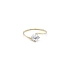 Gold Engagement Ring with Zircon