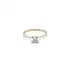 Gold Engagement Ring with Zircon