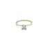 Gold Engagement Ring with Zircon
