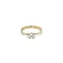 Gold Engagement Ring with Zircon