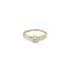 Gold Engagement Ring with Zircon