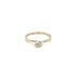 Gold Engagement Ring with Zircon