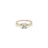 Gold Engagement Ring with Zircon