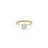 Gold Engagement Ring with Zircon
