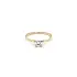 Gold Engagement Ring with Zircon