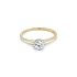 Engagement Ring with Zircon made of Combined Gold