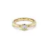 Gold Engagement Ring with Zircon