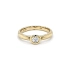 Gold Engagement Ring with Zircon
