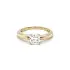 Gold Engagement Ring with Zircon