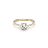 Gold Engagement Ring with Zircon