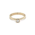 Gold Engagement Ring with Zircon