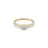 Gold Engagement Ring with Zircon