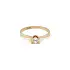 Gold Engagement Ring with Zircon