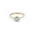 Engagement Ring with Zircon made of Combined Gold
