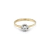 Engagement Ring with Zircon made of Combined Gold