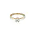 Gold Engagement Ring with Zircon
