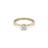 Gold Engagement Ring with Zircon