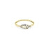 Gold Ring with Zircones made of Combined Gold