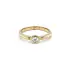 Gold Engagement Ring with Zircon