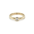 Gold Engagement Ring with Zircon