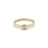 Gold Engagement Ring with Zircon