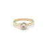Gold Engagement Ring with Zircon