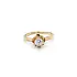 Gold Ring Sparkling Flower with Central Zircon