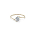 Gold Engagement Ring with Zircon