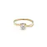 Gold Engagement Ring with Zircon