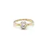 Gold Engagement Ring with Zircon