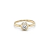 Gold Engagement Ring with Zircon
