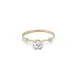 Gold Engagement Ring with Zircon