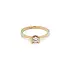 Gold Engagement Ring with Zircon