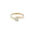 Gold Engagement Ring with Zircon