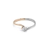 Engagement Ring with Zircon made of Combined Gold