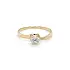 Gold Engagement Ring with Zircon