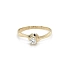 Gold Engagement Ring with Zircon